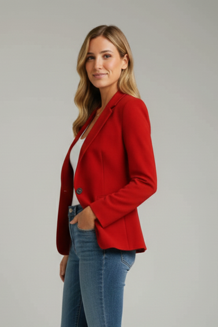 Sonelli - Notched Lapel Single Button Blazer Workwear — view 3 of 10