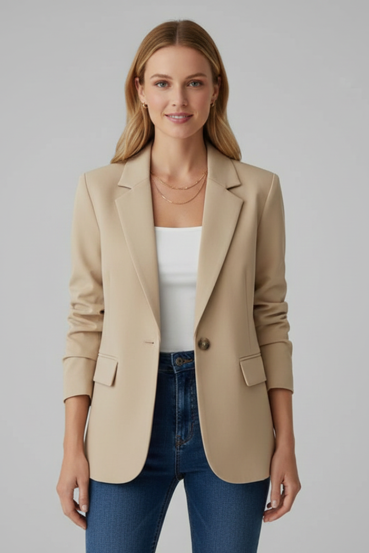 Sonelli - Notched Lapel Single Button Blazer Workwear — view 8 of 10
