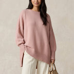 Sonnetta - Draped Knit Pullover Sweater Work To Weekend