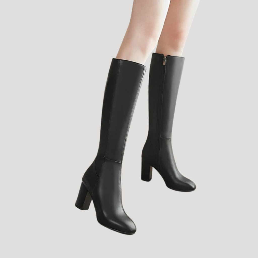 Tallena - Knee High Block Heel Boots Smart Everyday Wear — view 4 of 6