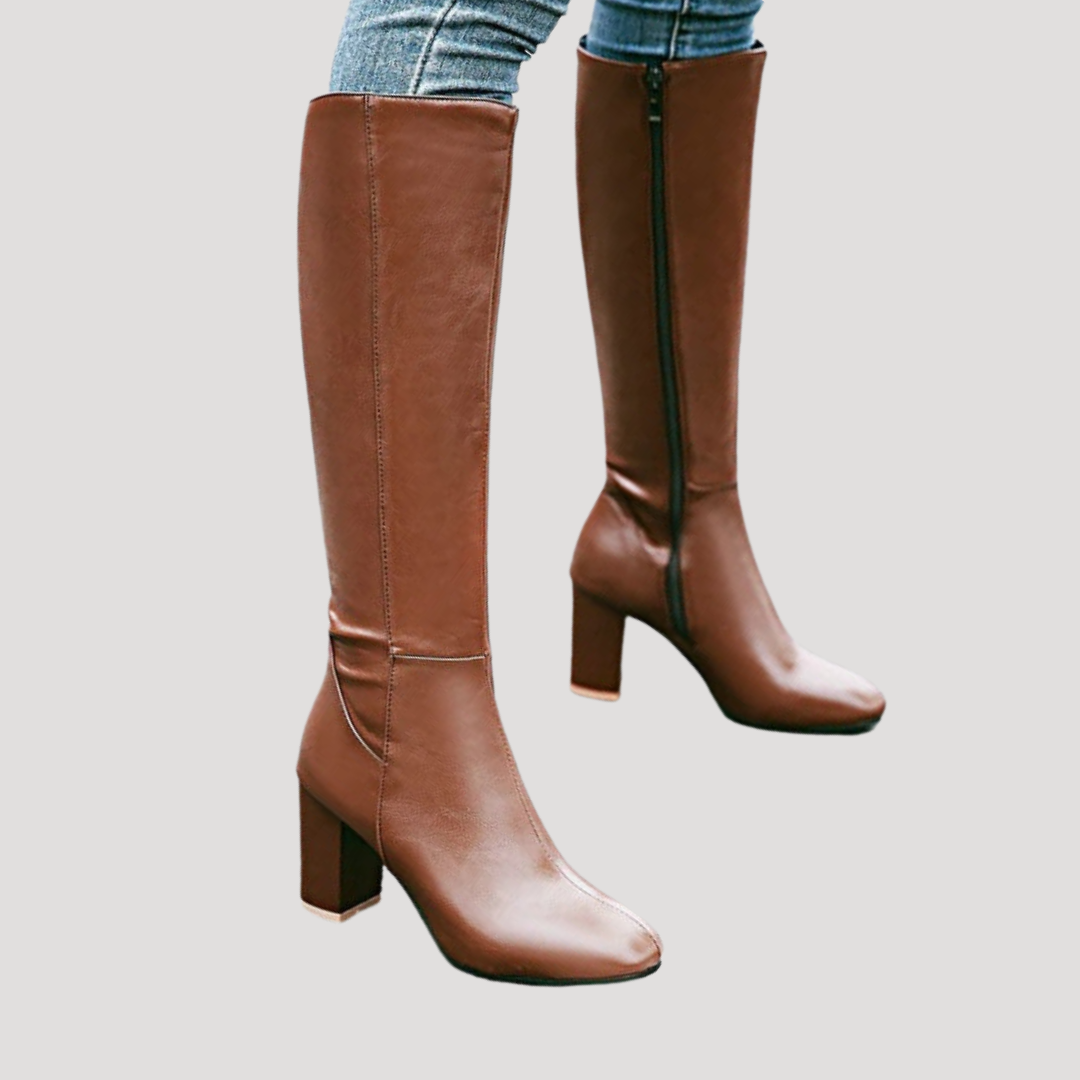Tallena - Knee High Block Heel Boots Smart Everyday Wear — view 5 of 6