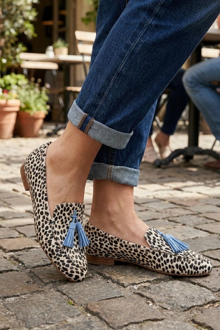 Tassoro - Tasselled Almond Toe Slip-On Loafers — view 4 of 4