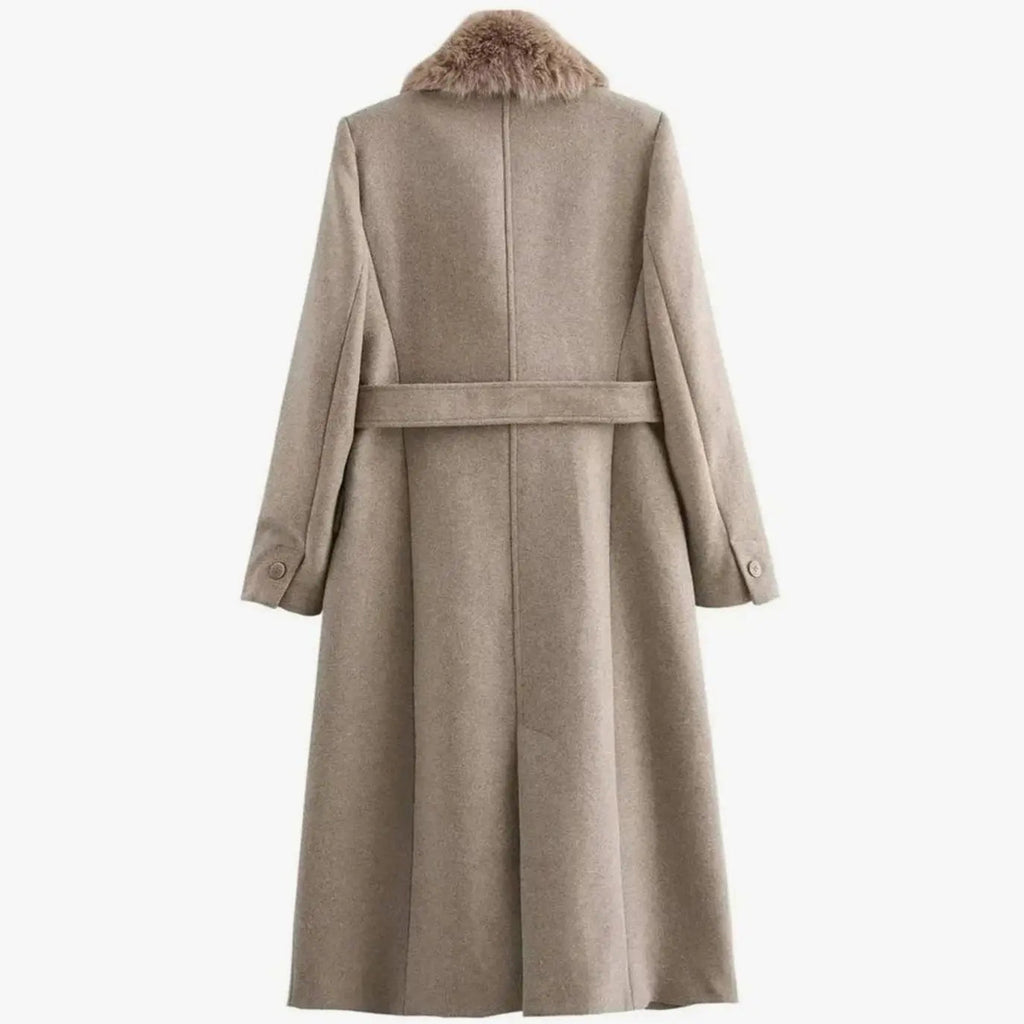 Vantelle - Long Winter Coat With Fur Trim — view 2 of 6