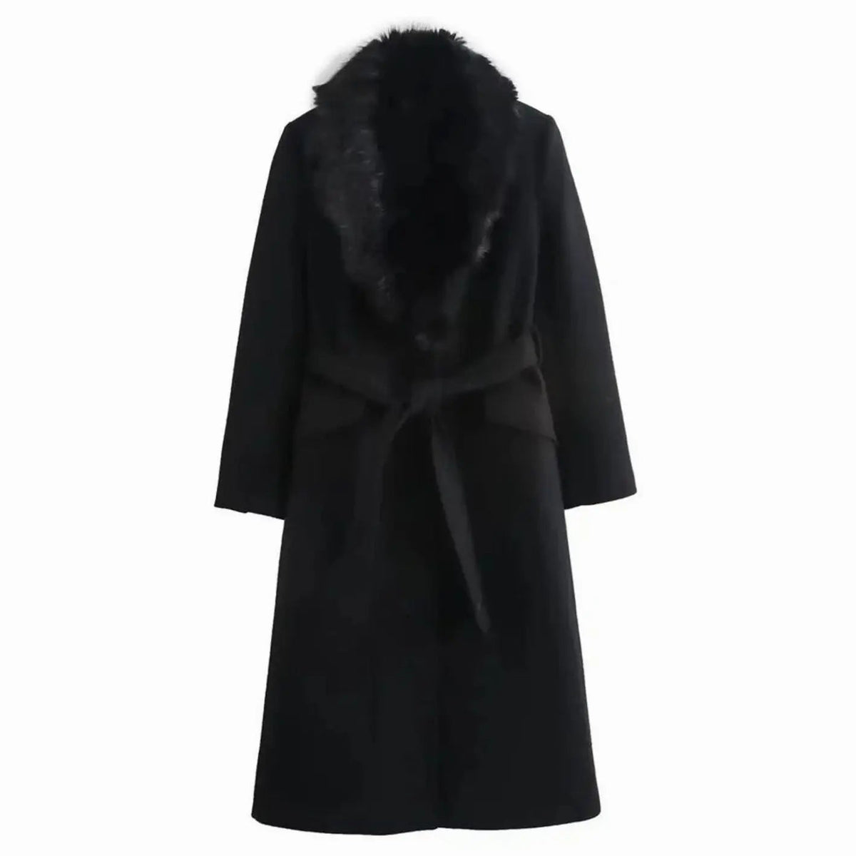 Vantelle - Long Winter Coat With Fur Trim — view 3 of 6