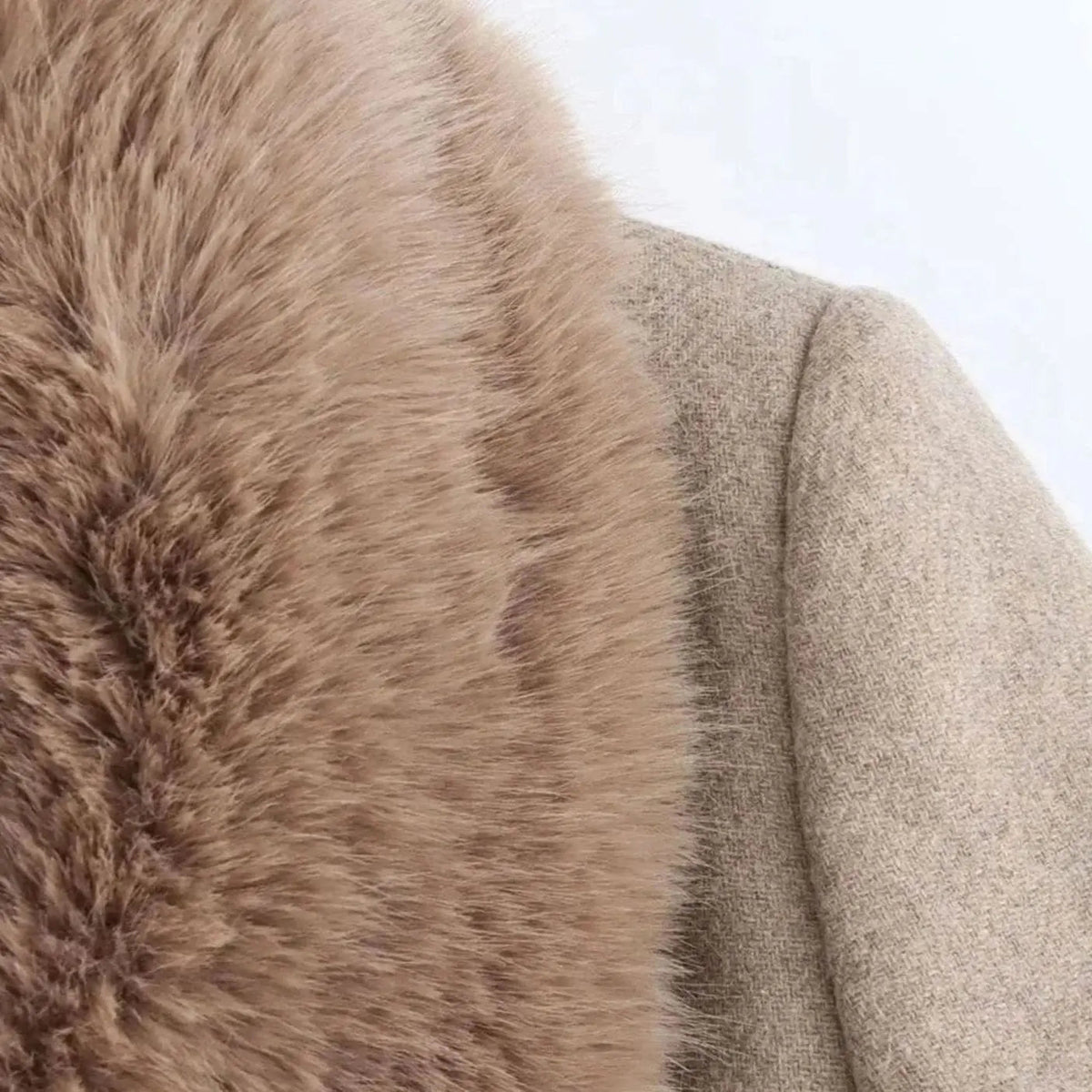 Vantelle - Long Winter Coat With Fur Trim — view 6 of 6
