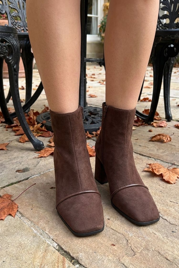 Verdana - Square Toe Block Heel Ankle Boots — view 4 of 4