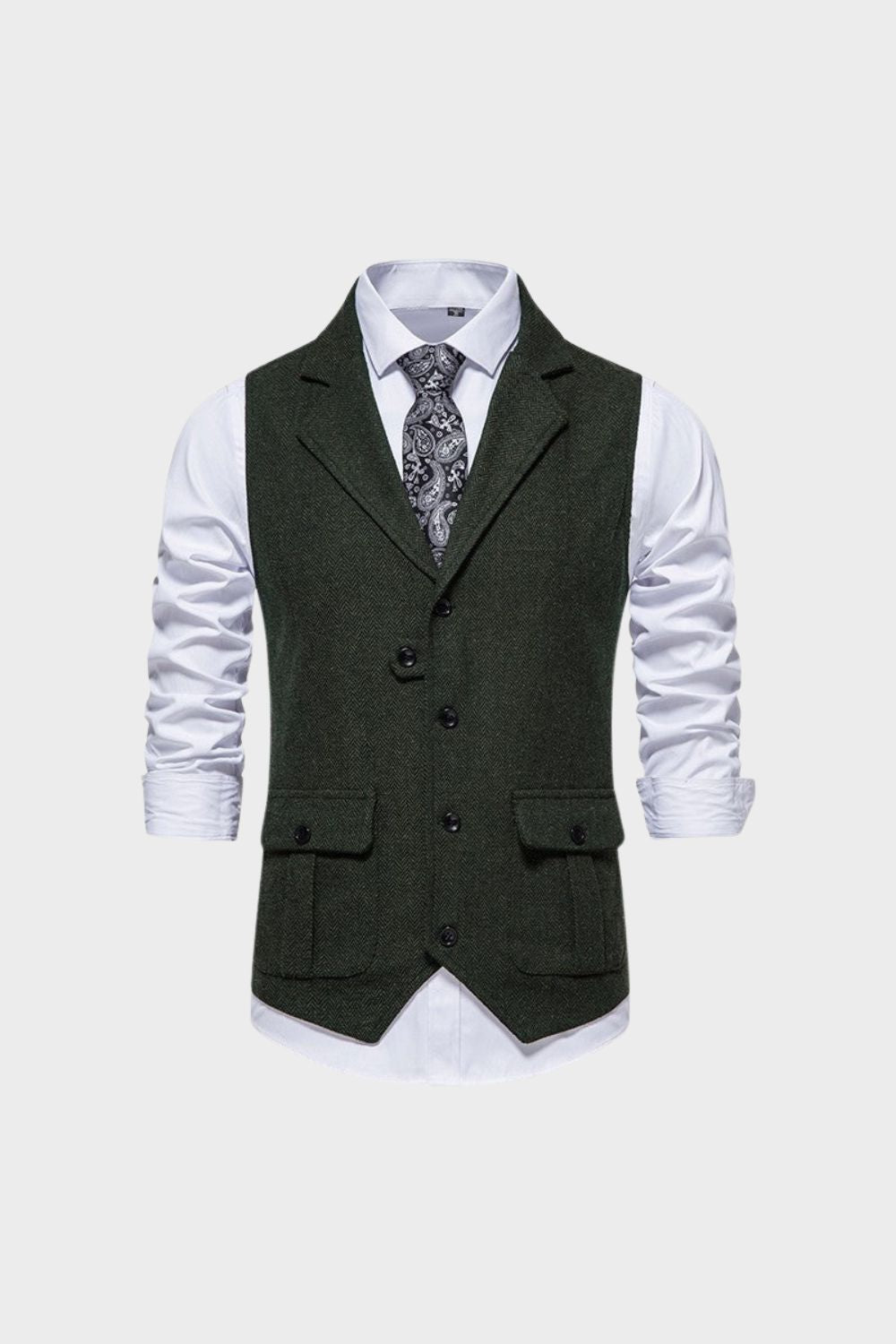 Verdance - Men's Button Placket Waistcoat Smart Everyday Wear — view 10 of 10