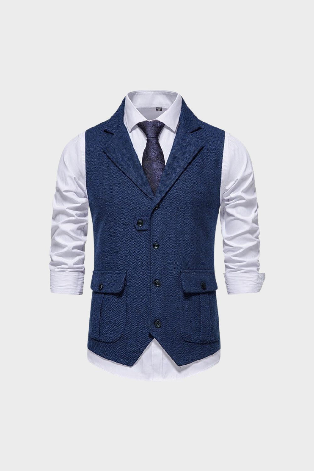 Verdance - Men's Button Placket Waistcoat Smart Everyday Wear — view 6 of 10