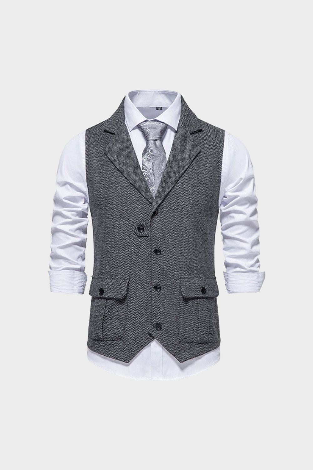 Verdance - Men's Button Placket Waistcoat Smart Everyday Wear — view 7 of 10