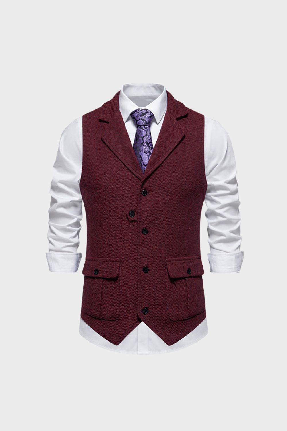 Verdance - Men's Button Placket Waistcoat Smart Everyday Wear — view 8 of 10