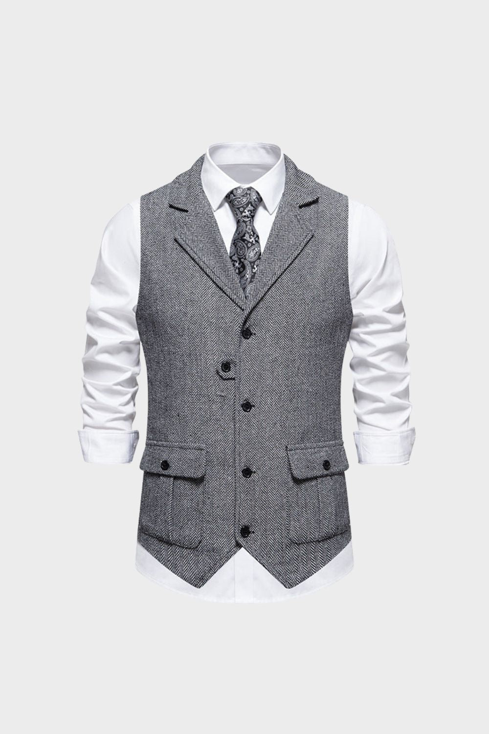 Verdance - Men's Button Placket Waistcoat Smart Everyday Wear — view 9 of 10