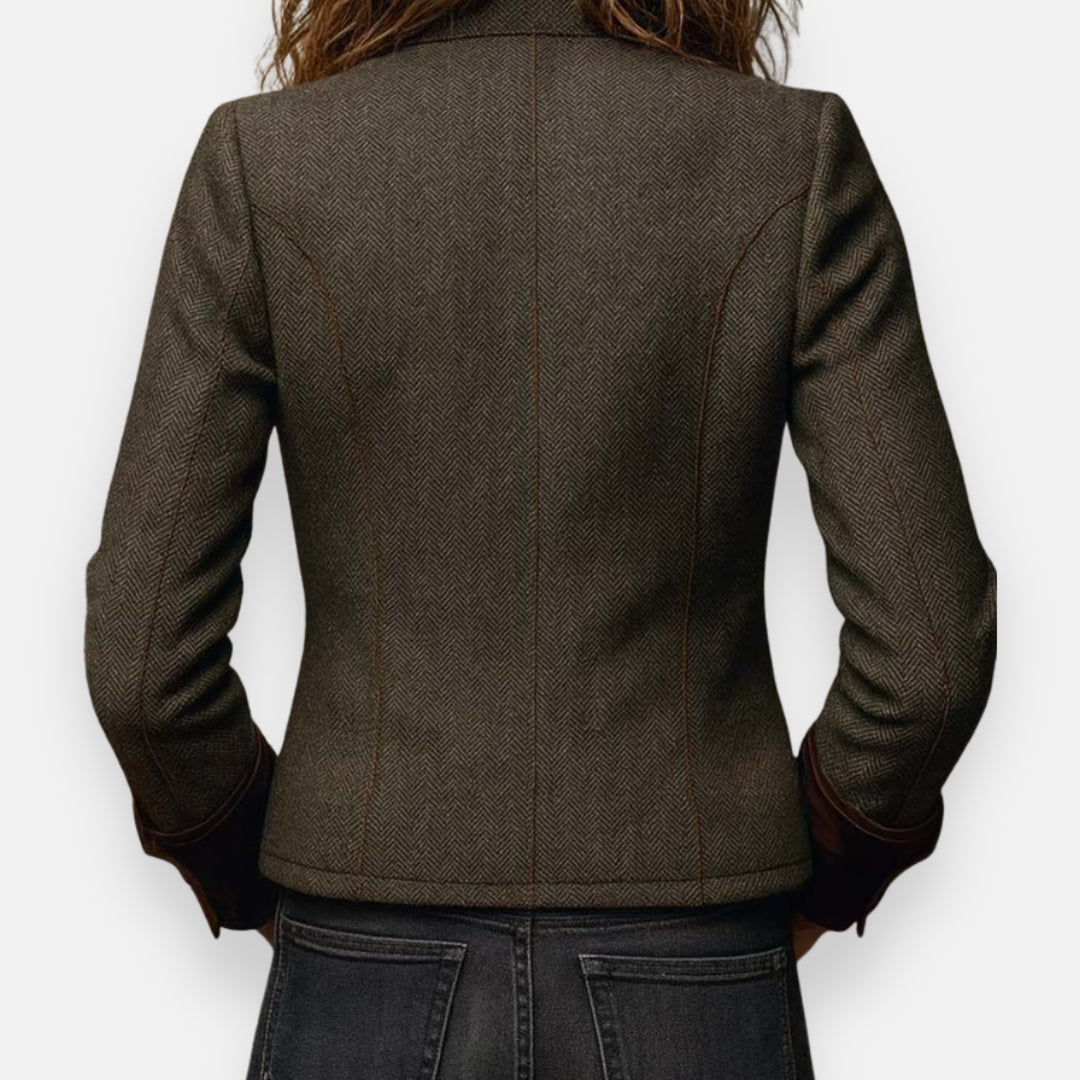 Verdena - Herringbone Tweed Tailored Jacket Office To Evening — view 3 of 3