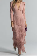 Verrena - Fringe Sleeve Midi Dress Special Occasions