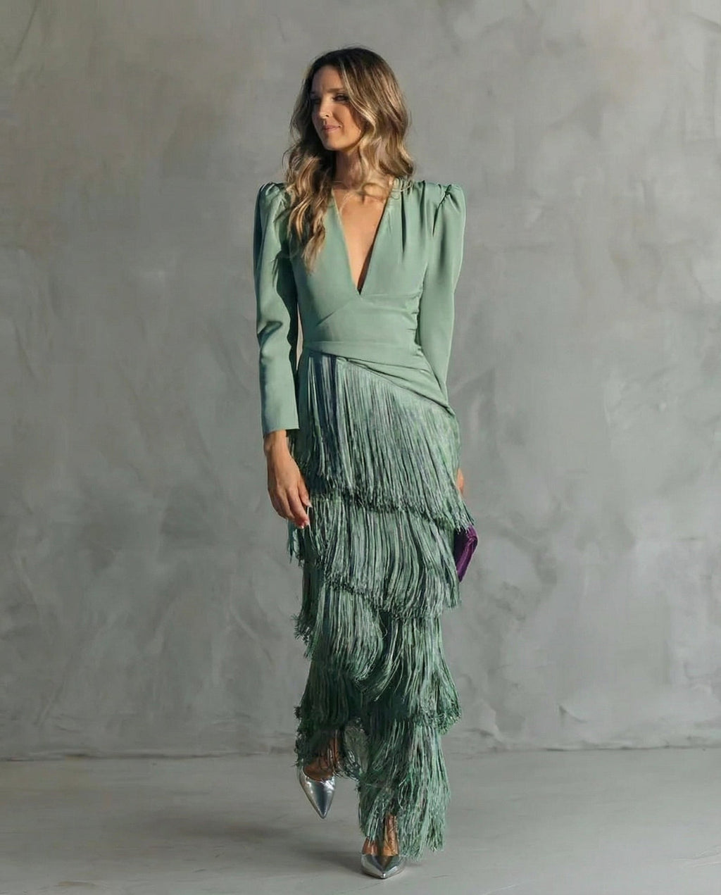 Verrena - Fringe Sleeve Midi Dress Special Occasions — view 3 of 6