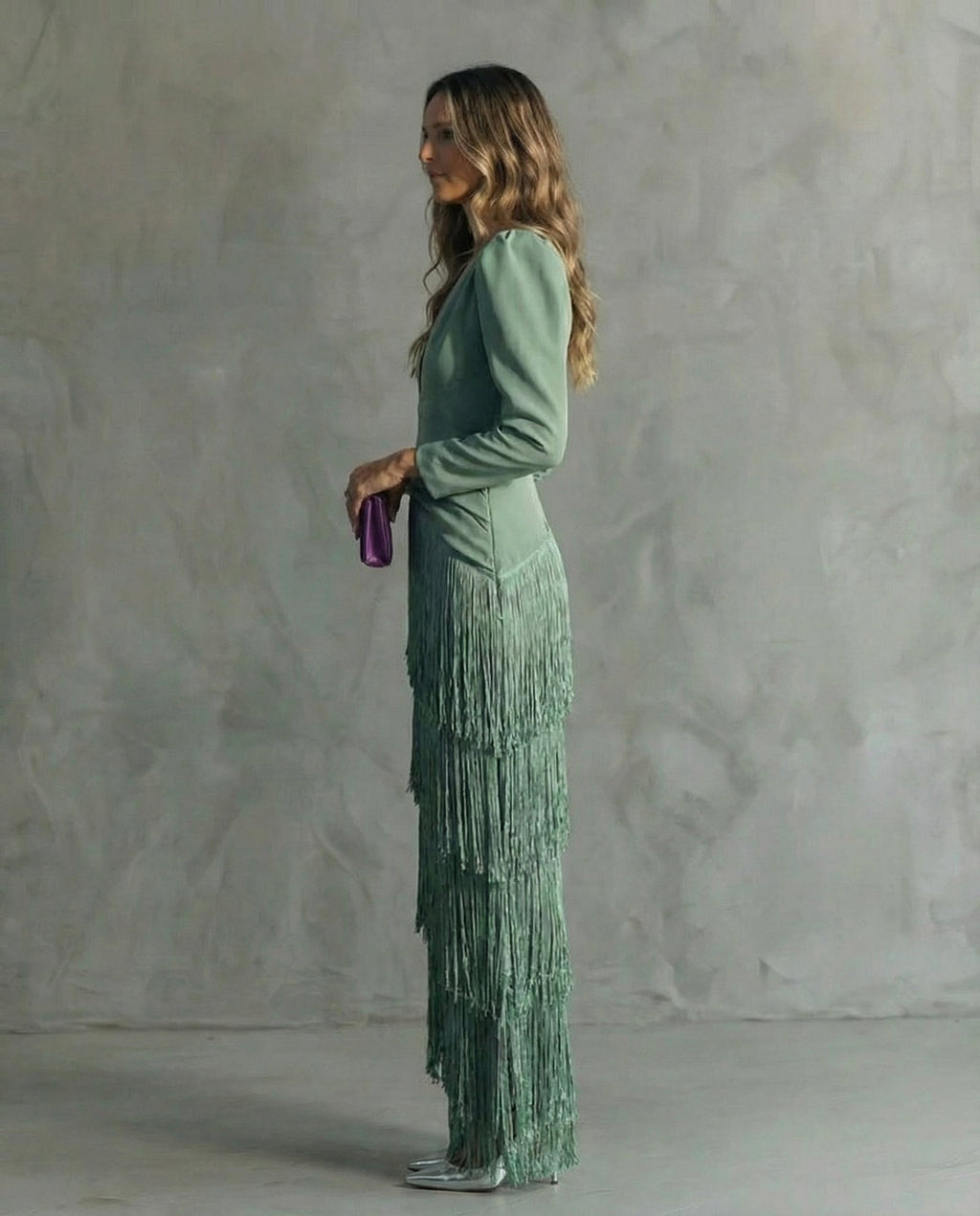 Verrena - Fringe Sleeve Midi Dress Special Occasions — view 4 of 6