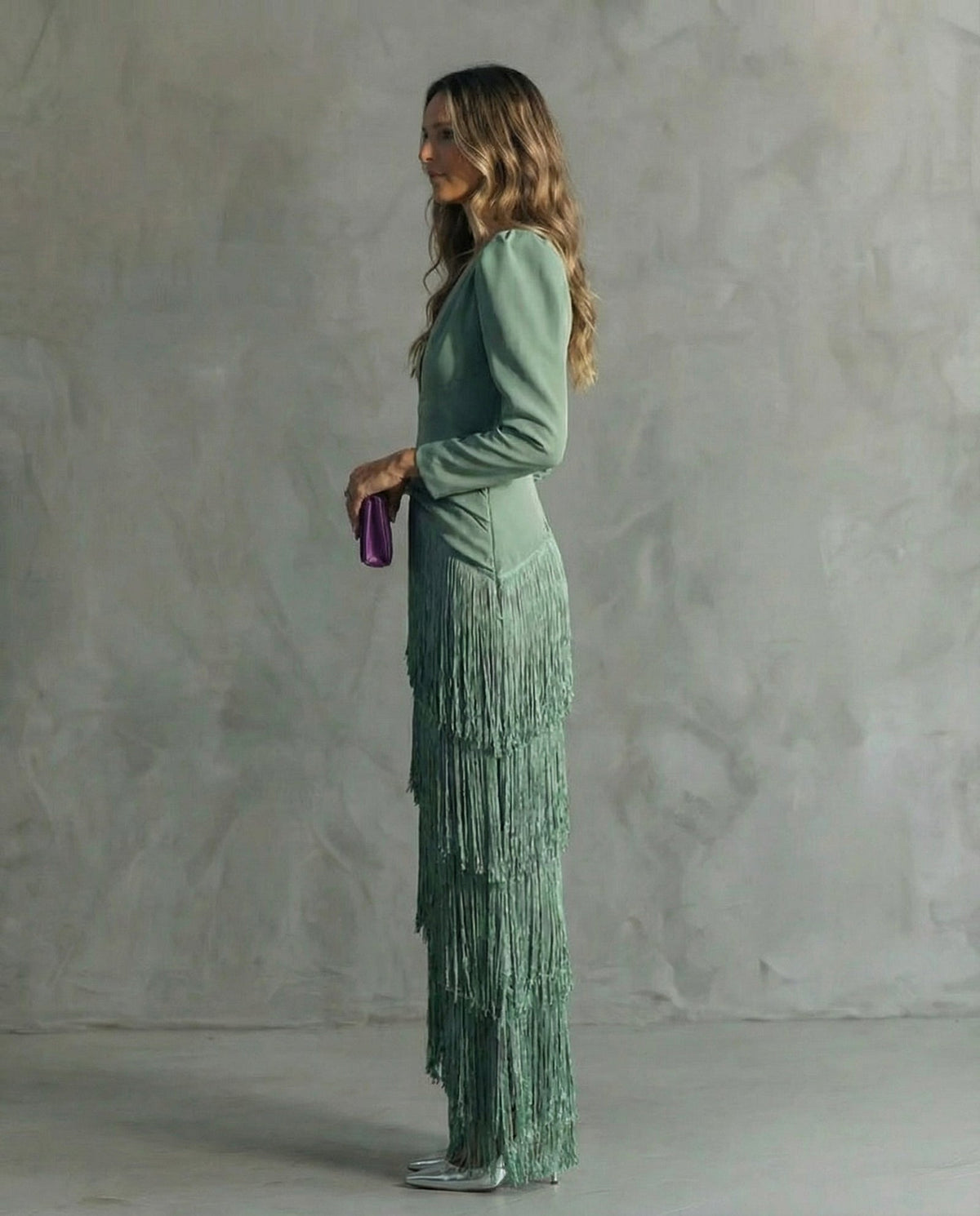 Verrena - Fringe Sleeve Midi Dress Special Occasions — view 4 of 6