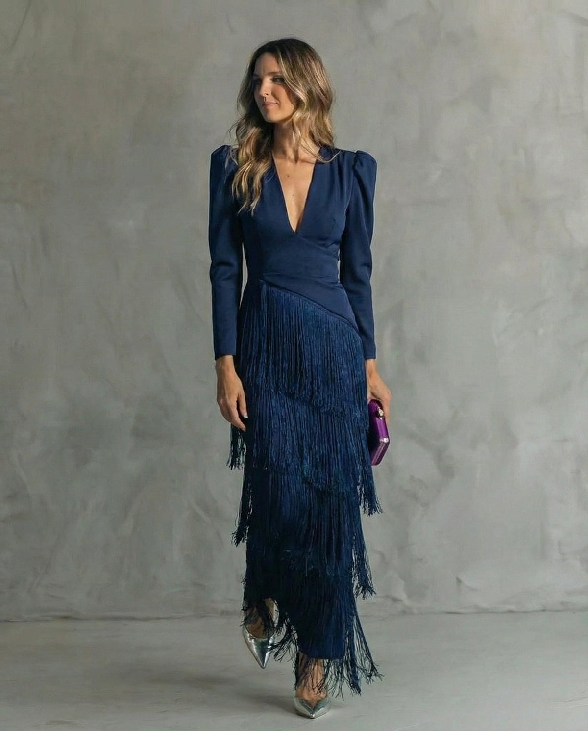 Verrena - Fringe Sleeve Midi Dress Special Occasions — view 6 of 6