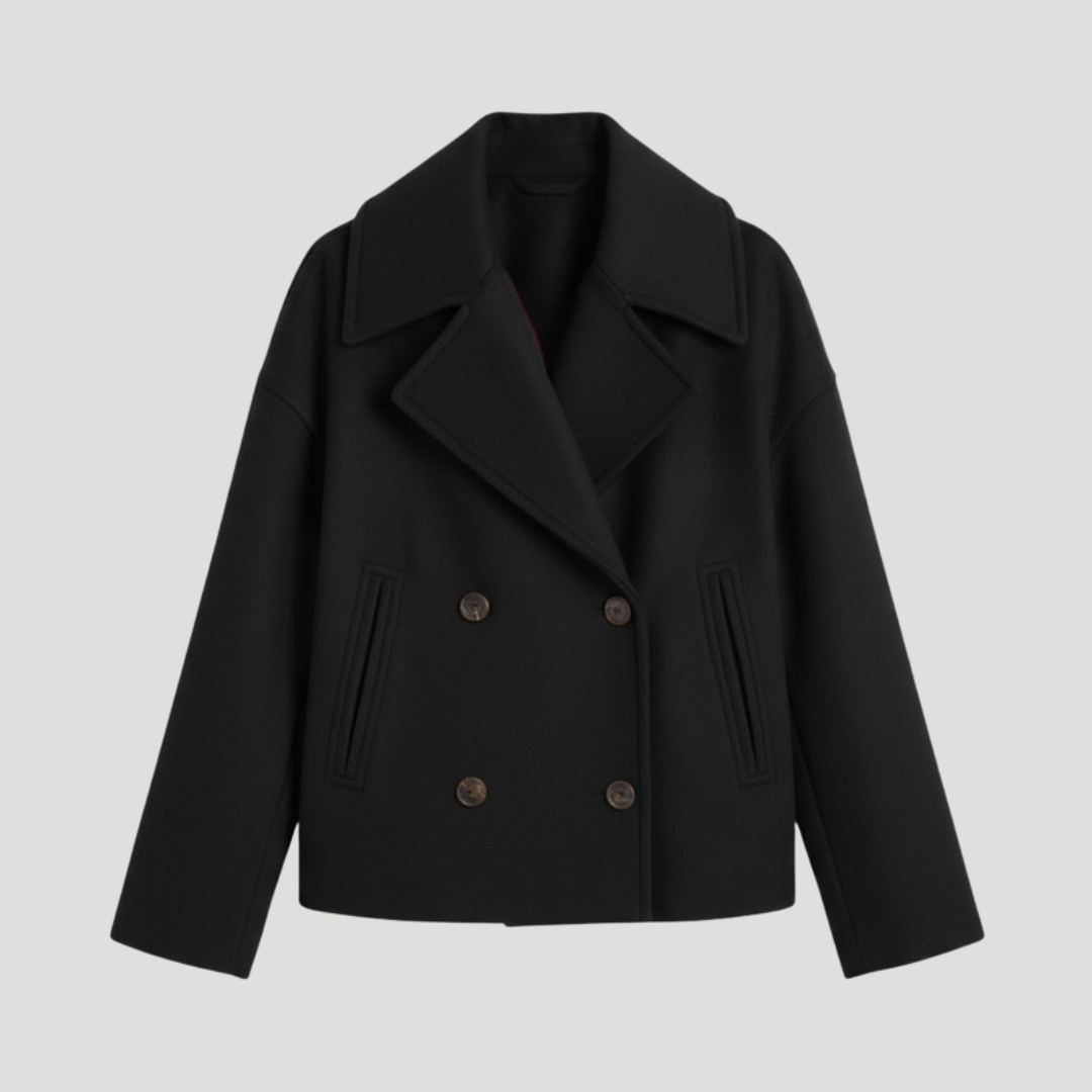 Vestura - Wool Pea Coat For Cooler Weather — view 3 of 6
