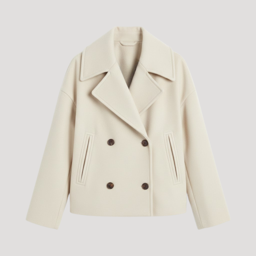 Vestura - Wool Pea Coat For Cooler Weather — view 4 of 6