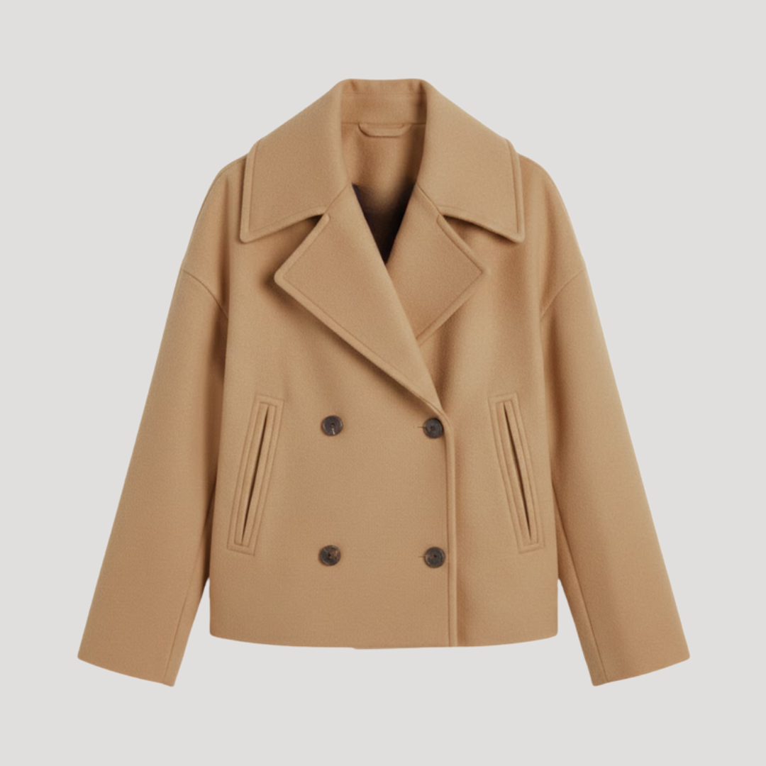 Vestura - Wool Pea Coat For Cooler Weather — view 5 of 6