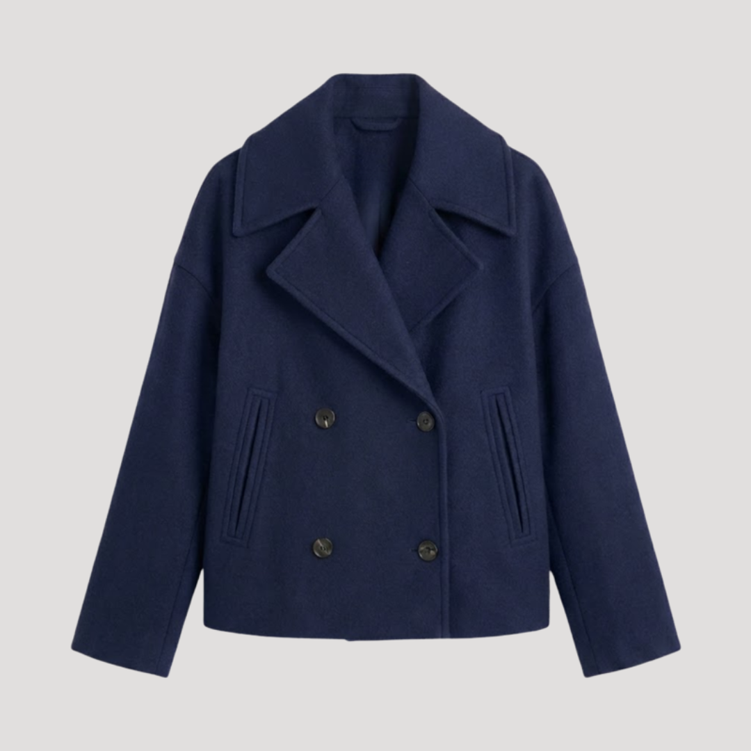 Vestura - Wool Pea Coat For Cooler Weather — view 6 of 6