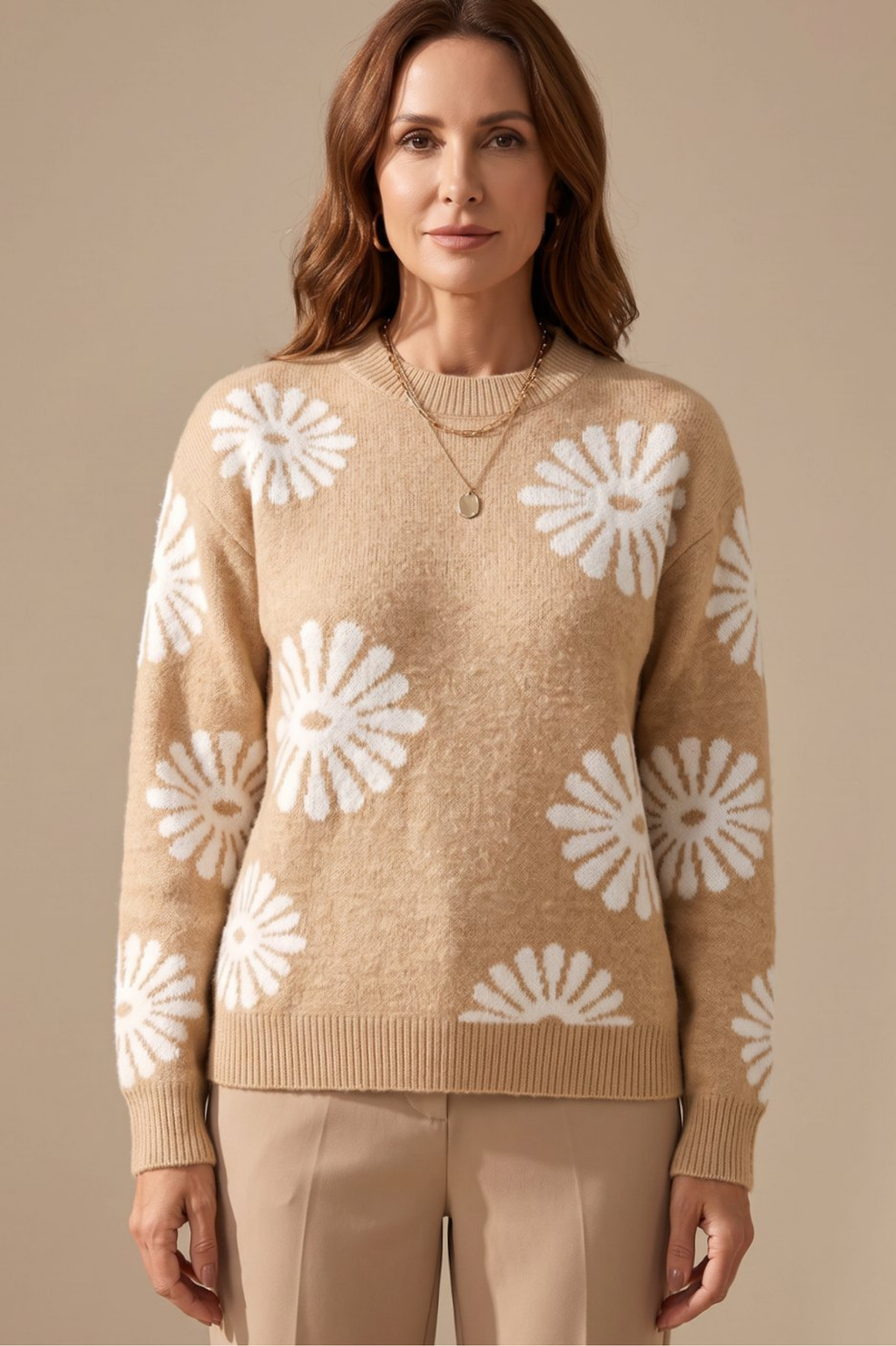 Wildbloom - Floral Patterned Relaxed Knit Jumper — view 3 of 6