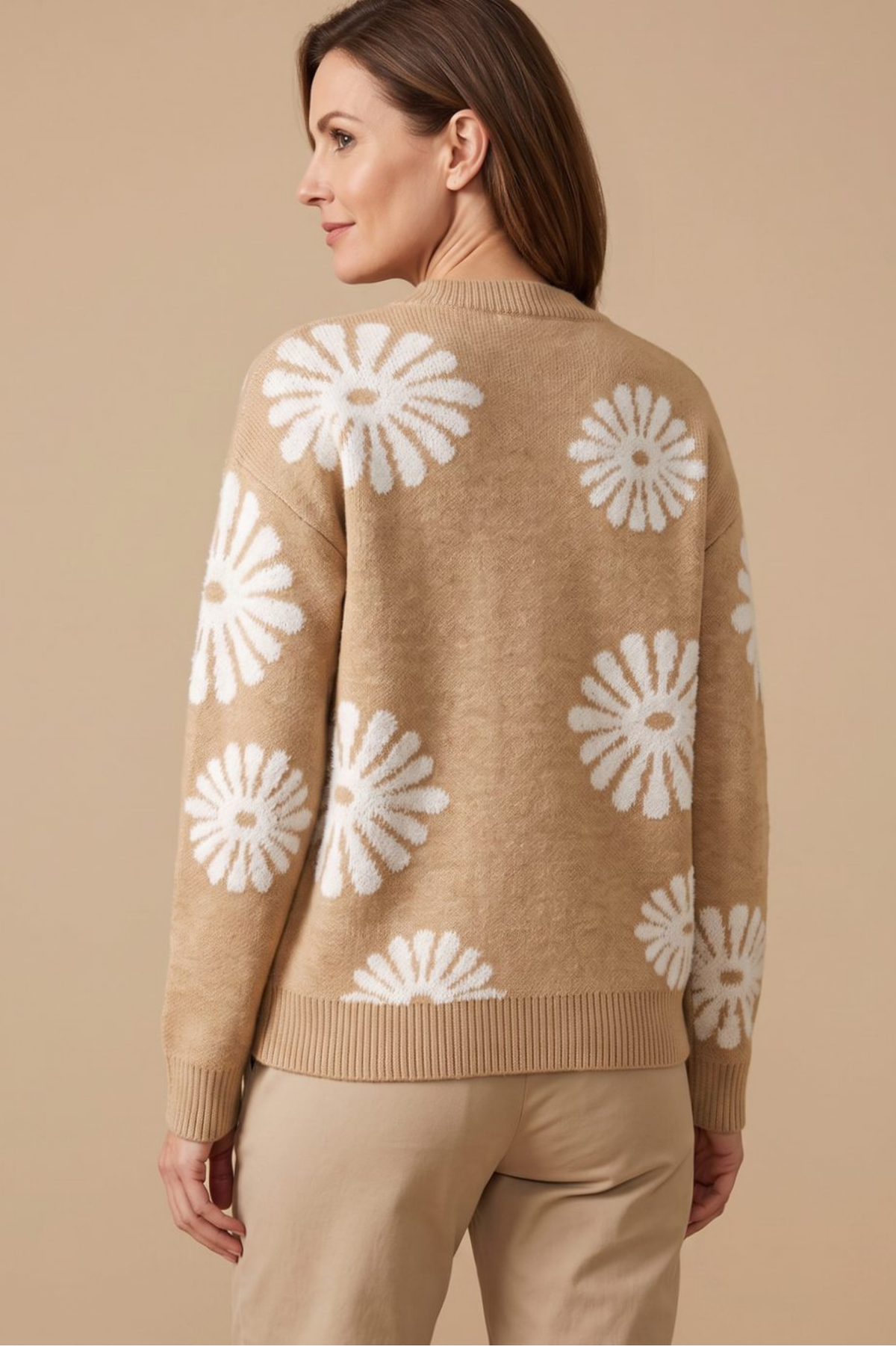 Wildbloom - Floral Patterned Relaxed Knit Jumper — view 6 of 6