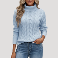 Wintermara - Textured Roll Neck Knit Sweater Cold Weather
