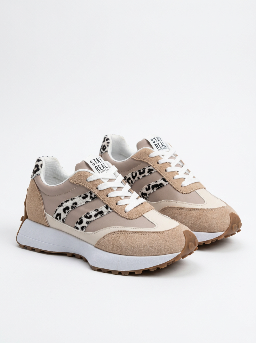Womens Chunky Sole Trainers Lace-Up Low Top Sporty Sneakers — view 10 of 11