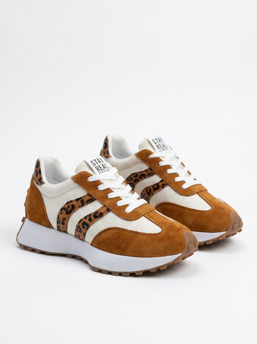 Womens Chunky Sole Trainers Lace-Up Low Top Sporty Sneakers — view 7 of 11