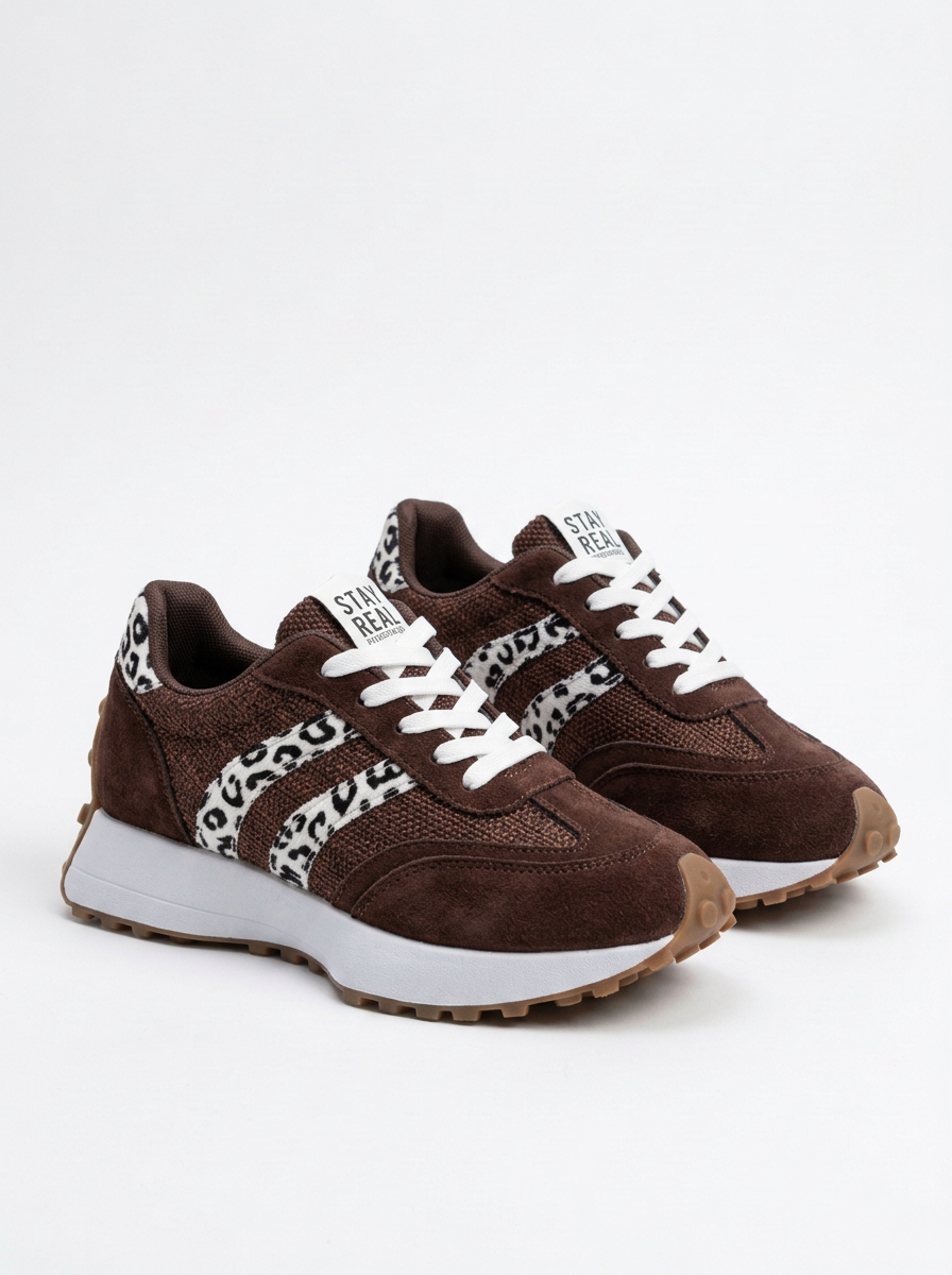 Womens Chunky Sole Trainers Lace-Up Low Top Sporty Sneakers — view 8 of 11