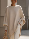 Wovella - Oversized Wool Blend Jumper Cold Weather Layering