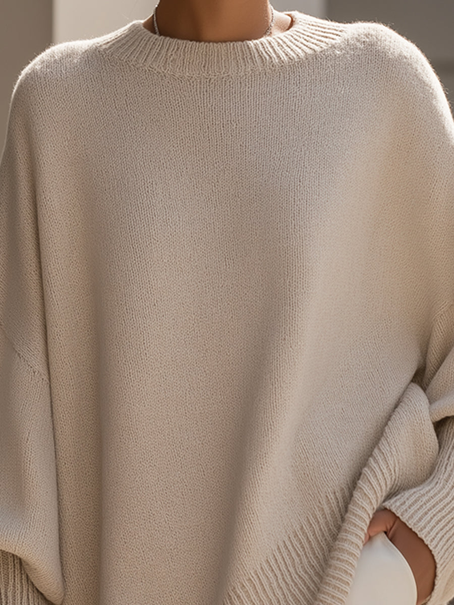 Wovella - Oversized Wool Blend Jumper Cold Weather Layering — view 2 of 10