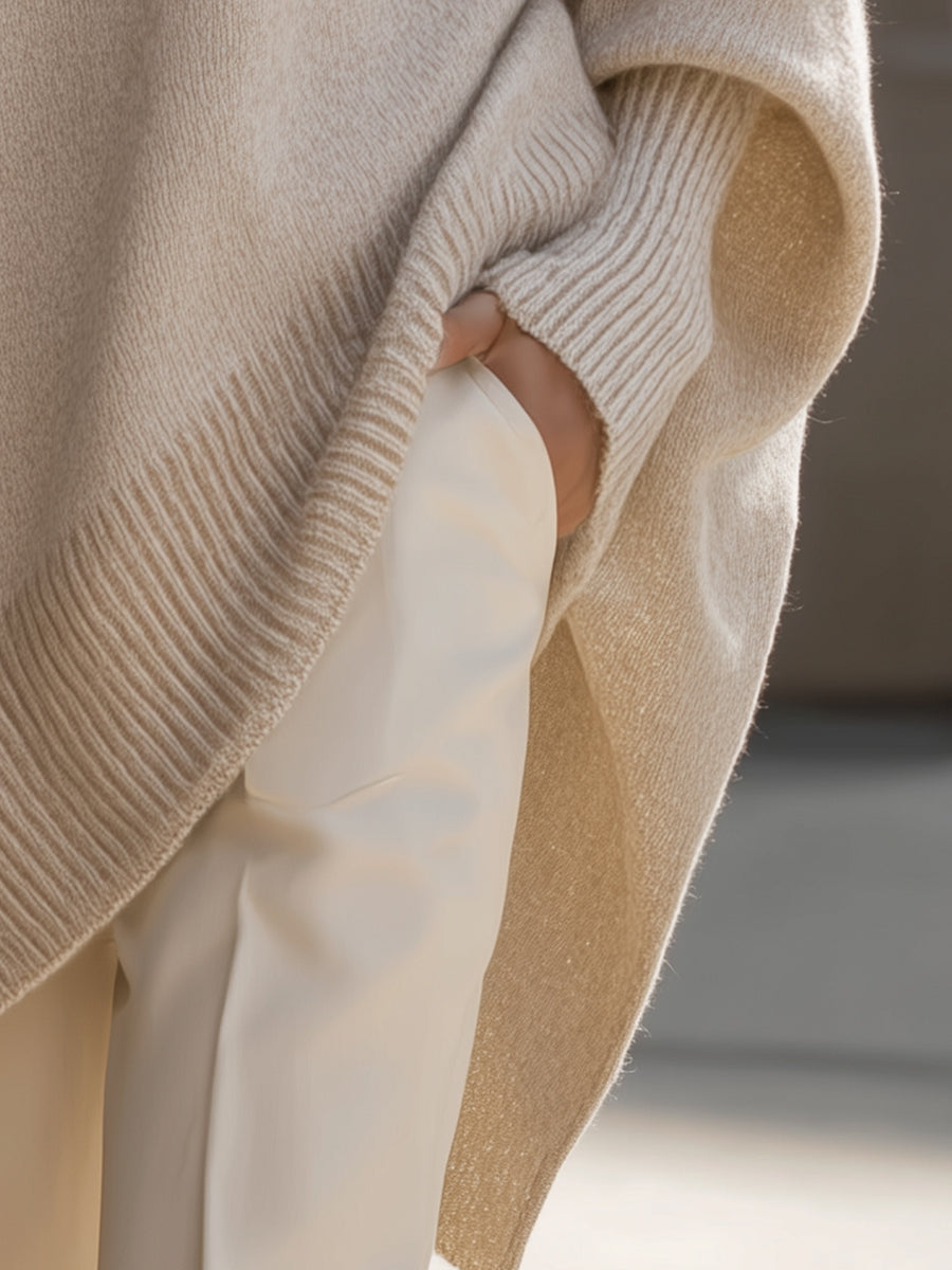 Wovella - Oversized Wool Blend Jumper Cold Weather Layering — view 5 of 10